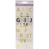 Alphabet Gold - MultiCraft Clear Foil Stickers