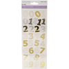 Numbers Gold - MultiCraft Clear Foil Stickers