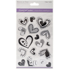 Hearts Black - MultiCraft Crystal Foil Stickers