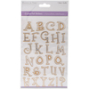Uppercase Alphabet Gold - MultiCraft Crystal Foil Stickers