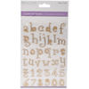 Lowercase Alphabet Gold - MultiCraft Crystal Foil Stickers