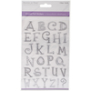 Uppercase Alphabet Silver - MultiCraft Crystal Foil Stickers