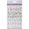 Lowercase Alphabet Silver - MultiCraft Crystal Foil Stickers