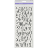 Black Cursive Alphabet - MultiCraft Letters & Numbers Medley Clear Stickers