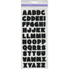 Black Bold Alphabet - MultiCraft Letters & Numbers Medley Clear Stickers