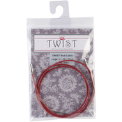 Large - TWIST Red Lace Interchangeable Cables 30"