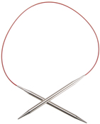 Size 1/2.25mm - Red Lace Stainless Steel Circular Knitting Needles 24"