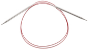 Size 6/4mm - Red Lace Stainless Steel Circular Knitting Needles 47"