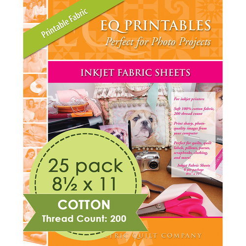 Premium Printable Cotton Lawn Fabric 8.5X11 25/PKG