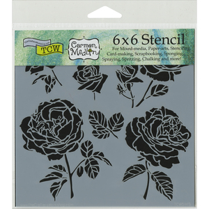 Cabbage Roses - Crafter's Workshop Template 6"X6"