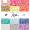 Glitter, 12 Designs/2 Each - DCWV Cardstock Stack 6"X6" 24/Pkg