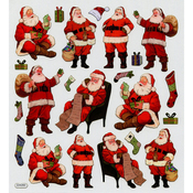 Traditional Santa - Multicolored Stickers