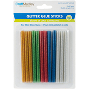 .27"X4" 12/Pkg - Craft Medley Dual-Temp Mini Glitter Glue Sticks