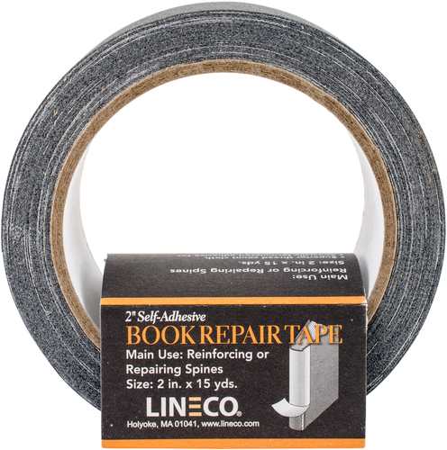 Lineco Self-Adhesive Linen Tape, 1.25x35', Color: Black