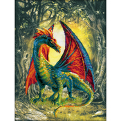 12"X15.75" 14 Count - Forest Dragon Counted Cross Stitch Kit