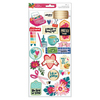 Gold Foil Layered Paper Stickers - Hustle & Heart - Amy Tangerine