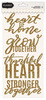 Gold Glitter Phrase Thickers - Heart Of Home - Pebbles