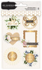 Gold Foil Dimensional Stickers - Heart Of Home - Pebbles