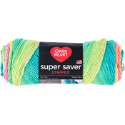 Retro Stripe - Red Heart Super Saver Yarn