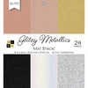 Metallics W/Glitzy Glitter - DCWV Cardstock Stack 6"X6" 24/Pkg