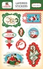 A Very Merry Christmas Layered Stickers - Carta Bella
