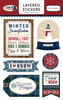 Cabin Fever Layered Stickers - Carta Bella