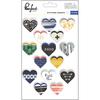 Escape The Ordinary Stiched Heart Cardstock Stickers - Pinkfresh