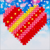 Patchwork Heart - Diamond Dotz Diamond Embroidery Facet Art Kit 4.75"X4.75"