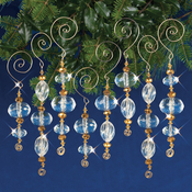 Gold & Crystal Icicles - Nostalgic Christmas Beaded Crystal Ornament Kit