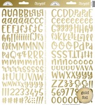Gold Foil Abigail Alpha Stickers - Doodlebug