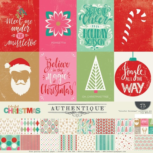 Authentique - Jolly Christmas Collection - 12x12 paper pad