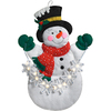 Snowflake Snowman Hanging Felt Applique Kit