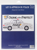 12"X6" 14 Count - Let's Appreciate Police Counted Cross Stitch Kit