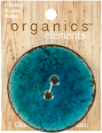 Turquoise - Organic Elements-Coconut Buttons 2-1/2" 1/Pkg