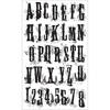 Grudge Alphabet Tim Holtz Cling Stamps 7"X8.5"