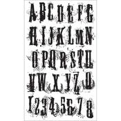 Grudge Alphabet Tim Holtz Cling Stamps 7"X8.5"