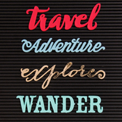 Travel - DCWV Letterboard Words