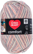 Pink & Grey Print - Red Heart Comfort Yarn