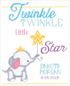 9"X12" 14 Count - Twinkle Twinkle Little Star Counted Cross Stitch Kit