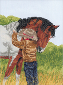 9"X12" 14 Count - Horse Crazy Counted Cross Stitch Kit