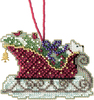 3.5"X2.5" 14 Count - Evergreen Sleigh Counted Cross Stitch Kit