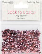 Perfectly Pink - Dovecraft Back To Basics Sequins 20/Pkg