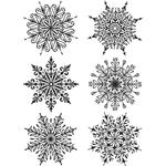 Swirly Snowflakes Tim Holtz Cling Stamps