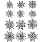 Mini Swirley Snowflakes Tim Holtz Cling Stamps