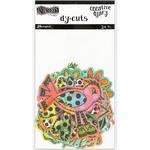 Colored Birds & Flowers Dylusions Creative Dyary Die Cuts