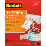 (35) Letter, (15) 4"X6" & (15) Wallet - Scotch Variety Pack Thermal Laminator Pouches 3 Mil 65/Pkg
