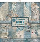 Blues, 10 Designs/1 Each - Stamperia Double-Sided Paper Pad 12"X12" 10/Pkg