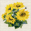 15.75"X15.75" 10 Count - Sunflowers Counted Cross Stitch Kit