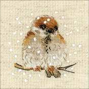 4"X4" 14 Count - Sparrow Counted Cross Stitch Kit