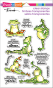 Frog Yoga - Stampendous Perfectly Clear Stamps 7.25"X4.625"